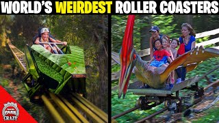 Top 10 STRANGEST Roller Coasters Around the World [upl. by Laverne]