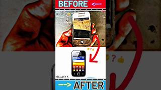 Restoration fully destroyed samsang Galaxy x old phone 🤳📱restoration phone shortsfeed views yt [upl. by Marquez]