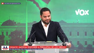 🇪🇸 VOX  Secretario General Ignacio Garriga atiende a los medios en la Sede Nacional 22 ene 2024 [upl. by Anuahsal427]