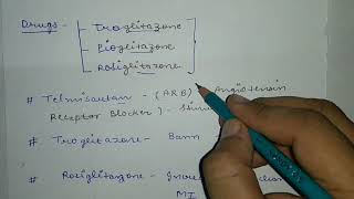 Thiazolidinediones Anti Diabetic drug  Full explanation in hindi [upl. by Nanreik]