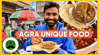 Agra Ka Unique Street Food  Makhane Wale Chole Bhature Mix Fruit Shake amp More  Veggie Paaji [upl. by Findley]