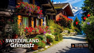 Grimentz SWITZERLAND  Swiss Village Tour  Most Beautiful Villages in Switzerland 4k video walk [upl. by Ialda]