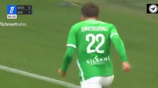 Zuriko Davitashvili Goal Hattrick SaintEtienne vs Auxerre FC 31 Goals ResultsHighlights2024 [upl. by Syd]