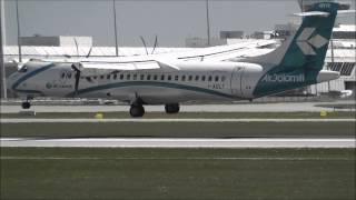 Air Dolomiti ATR 72200 bumpy landing at Munich Airport [upl. by Arrekahs]