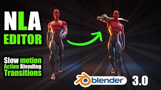 Slow motion animation editing All you need about the NLA in Blender 30 [upl. by Meehyr748]