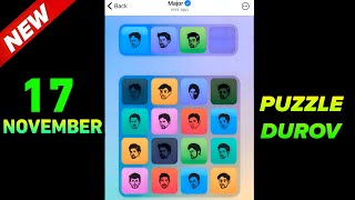 17 November Major puzzle durov Solved Today  Major Daily combo card 17 November Major puzzle durov [upl. by Jacquelynn]