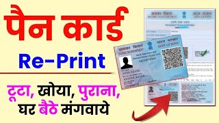 Pan Card Reprint Kaise Kare  Reprint Pan Card Online NSDL  Pan card reissue online 2024 [upl. by Oicram]