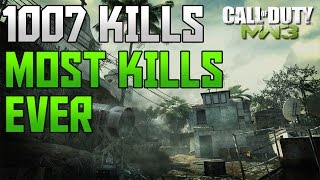 MW3 1007 KILLS  20 MOABS MOST IN ONE GAME  MOST KILLS IN COD HISTORY [upl. by Asiuqram]