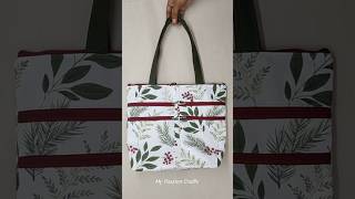 Handmade Bag Making  Tote bag sewing tutorial  Bag making at home diy clothesbag bagmaking [upl. by Kiehl]