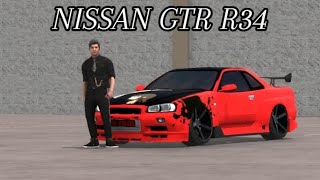 NISSAN GTR R34  CAR PARKING MULTIPLAYER tahayt roadto1k [upl. by Ott]