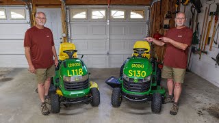 John Deere L118  S130 Comparison [upl. by Edyaw]