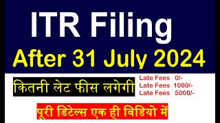 ITR Filing After Due Date 202425  ITR Late Fees  ITR Filing After 31 July  TDS Refund Due Date [upl. by Anipsed]