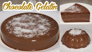 Chocolate Gelatin  Easy Chocolate Jelly Dessert [upl. by Nuahsak173]