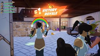 Korra Korra Korra and Black Widow Crowned Squad Victory  Fortnite Ch5 S2 [upl. by Roper]