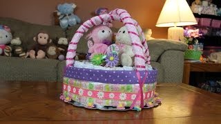 Diaper Cake Easter Basket How To Make [upl. by Ynetsed]