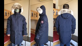 Canada Goose Emory Parka Navy Marine Blue Review  Try On [upl. by Annah]