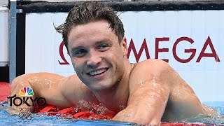 Bobby Finke claims 800m free gold with breathtaking final sprint  Tokyo Olympics  NBC Sports [upl. by Jervis307]