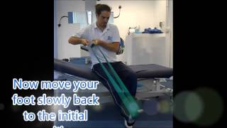 Eccentric tibialis posterior with resistance band [upl. by Fotzsyzrk937]