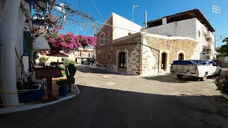 Malia Old Town Crete  Walking Tour 4K [upl. by Hsetim]