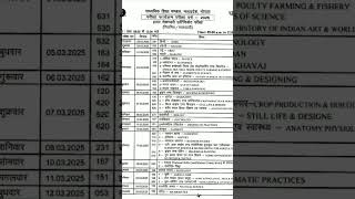 2025 board examination 12th class time table [upl. by Toback]