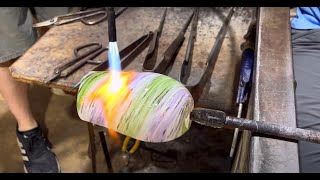 Glass Blowing Making a Stemless Wine Glass [upl. by Berner211]