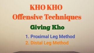 Kho Kho Offensive Technique Giving kho [upl. by Bevon]