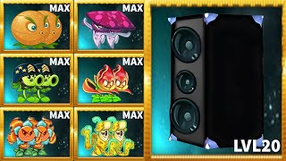 Random 54 Plants x2 POWER UP  Which Plant Can Win  Pvz 2 Plant vs Speaker Grid [upl. by Kcirddor53]