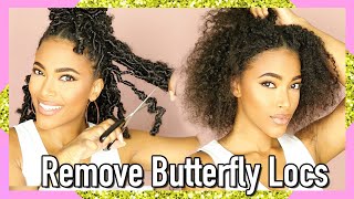 How to Remove Butterfly Locs TWO Methods  Jasmine Defined [upl. by Anabahs252]