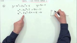 2014 SQA Higher paper 2 no2 Tangent to a curve [upl. by Roselani]