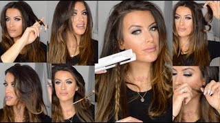 How to CURL and WAVE hair using FLAT IRON hair straighteners by Corioliss [upl. by Sacken211]