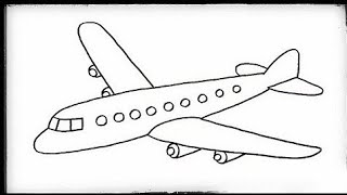 Aeroplane Drawing  How to Draw Aeroplane  Drawing  Sketches [upl. by Nihi]