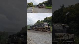 Norfolk Southern 4558 leads an intermodal at Lewistown PA 09172024 [upl. by Rodenhouse]