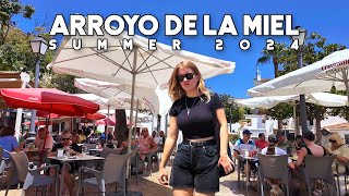 Benalmadena Arroyo de la Miel Spain Chill Town Vibes Summer 2024 August Costa del Sol  Málaga 4K [upl. by Dranel]