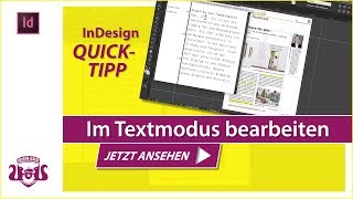 Im Textmodus bearbeiten  InDesign QUICKTIPP [upl. by Bevus]