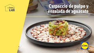 Carpaccio de pulpo con ensalada de aguacate 🐙 🥑  Recetas de Pescado  Lidl España [upl. by Acinoed]