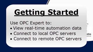 OPC Expert Getting Started [upl. by Perrie]