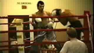 Ray Rice Kickboxing Boxing Fight Knock Out KO Robbie Johnson [upl. by Eniroc779]