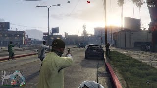 GTA 5 NPC War  Families Vs Azteca Gang [upl. by Ttoille]