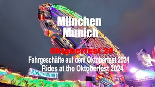 Fahrgeschäfte auf dem Oktoberfest 2024  München  Germany [upl. by Auqkinahs]