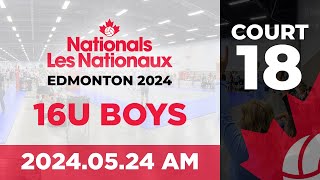 2024 Volleyball Canada Nationals 🏐 Edmonton 16U Boys  Day 1 AM Wave  Court 18 20240524 [upl. by Brufsky131]