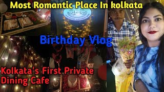 Romantic Private Dinning Cafe 🤩 😘Haazir Kolkata❤💥 Bengali vlog🥳💫 [upl. by Quin]