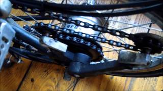 Brompton with double chainset and 8 speed hub close up [upl. by Enileuqcaj256]