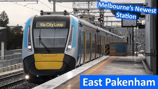 Trains at East Pakenham Melbournes Newest Train Station 4k [upl. by Fried966]