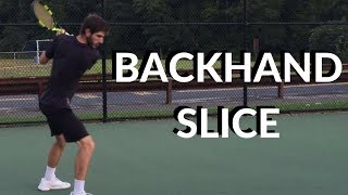 Tennis Backhand Slice  Get a Perfect and Clean Technique  Connecting Tennis  Slice [upl. by Yraillih]