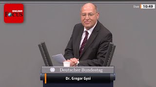 Gysi hält seine „kürzeste Rede in der Geschichte des Bundestages“  und erntet Kritik [upl. by Nolahp]