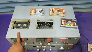 How To Dubbing Audio Cassette in Music Canter । Old Audio Cassette Recorder [upl. by Simara]