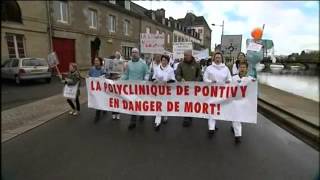 500 personnes ont manifesté à Pontivy pour sauver la polyclinique [upl. by Wager]