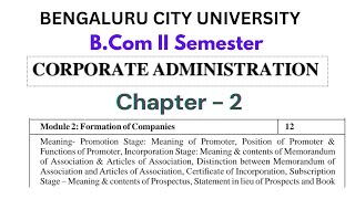 Corporate Administration Chapter 2 BCom 2 Sem [upl. by Bugbee]