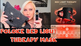 How to use Red Light Therapy Mask  unboxing with me Foloke Red Light Mask antiaging amazon [upl. by Havelock]