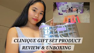 UNBOXING and REVIEW OF CLINIQUE PRODUCTS GIFT SET  perfect for christmas gift [upl. by Stalder707]